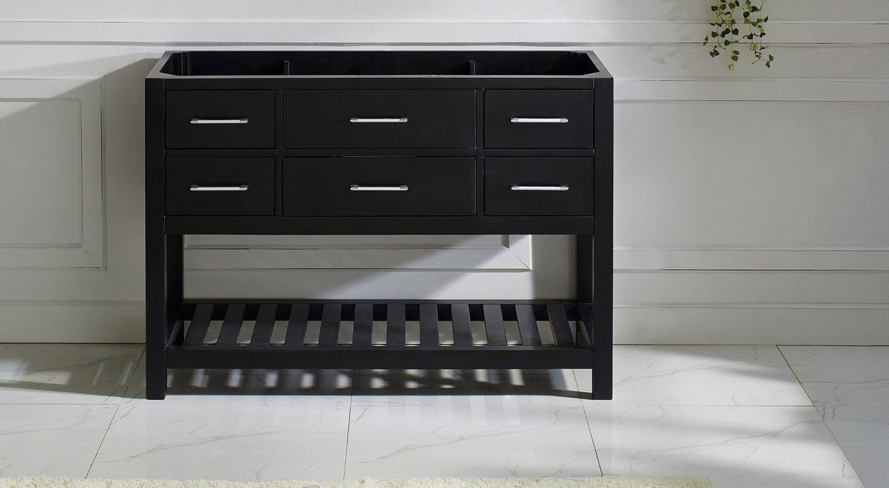 Virtu USA Vanity Base Cabinets Virtu USA Caroline Estate 48 Bathroom Base Cabinet in Espresso