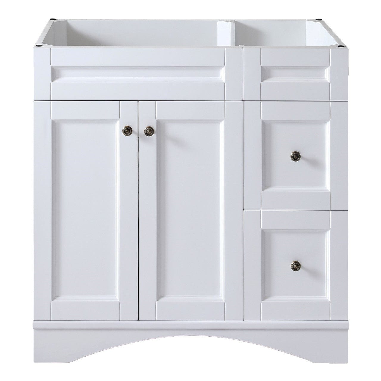 Virtu USA Vanity Base Cabinets Virtu USA Elise 36 Single Bathroom Base Cabinet in White