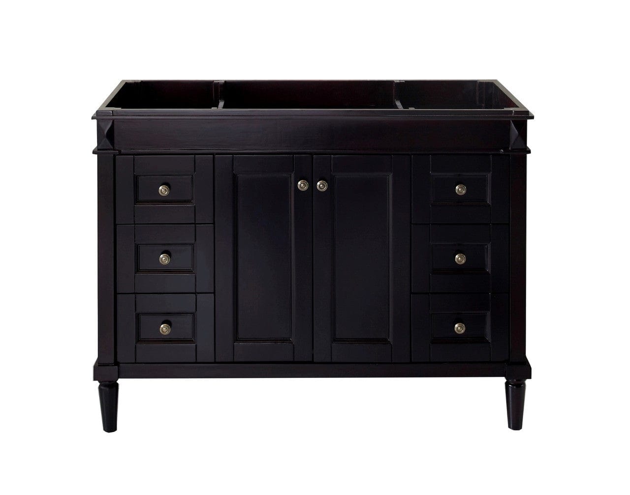 Virtu USA Vanity Base Cabinets Virtu USA Tiffany 48 Bathroom Base Cabinet in Espresso