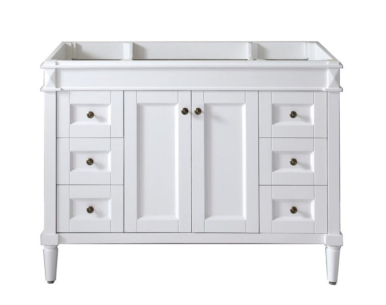 Virtu USA Tiffany 48 Bathroom Vanity Cabinet in White