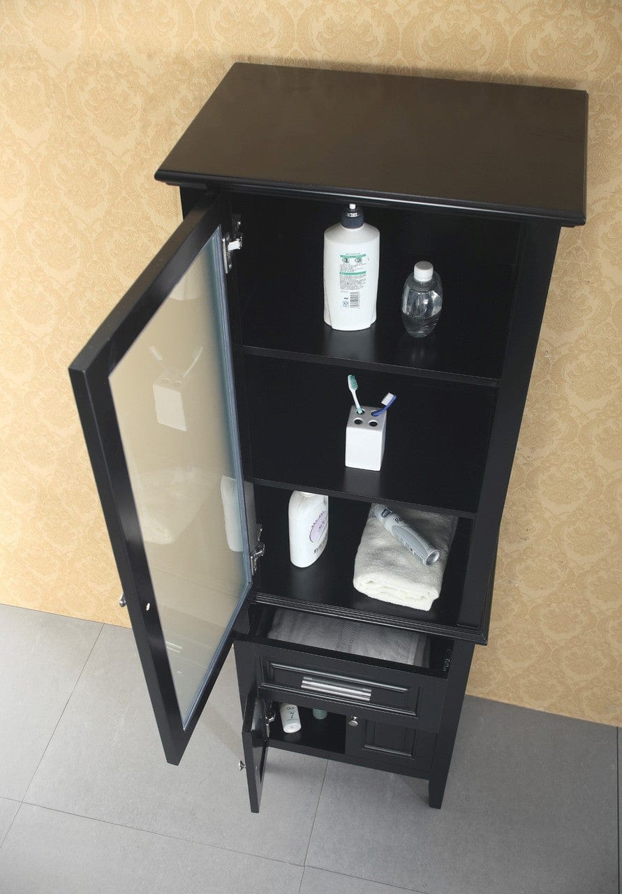 Virtu USA Vanity Base Cabinets Virtu USA Walton 24 Freestanding Side Storage Cabinet in Espresso