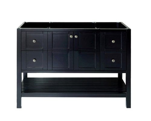Virtu USA Vanity Base Cabinets Virtu USA Winterfell 48 Bathroom Base Cabinet in Espresso