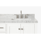 Ariel Cambridge  37" Modern White Right Offset Single Rectangle Sink Vanity