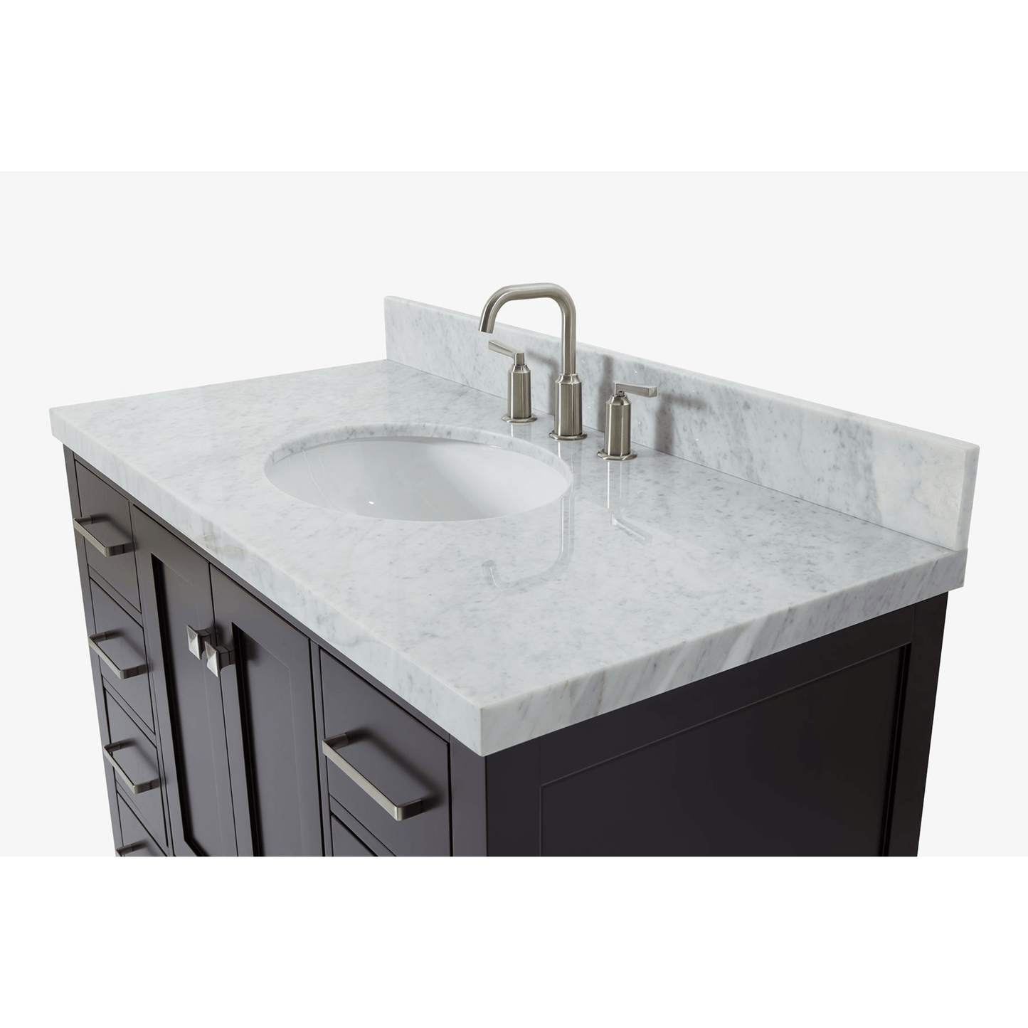 Ariel Cambridge  43" Modern Espresso Single Oval Sink Vanity