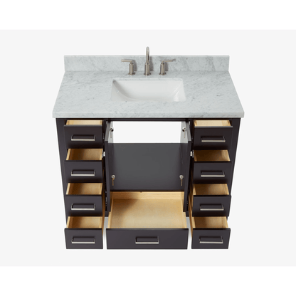 Ariel Cambridge  43" Modern Espresso Single Rectangle Sink Vanity