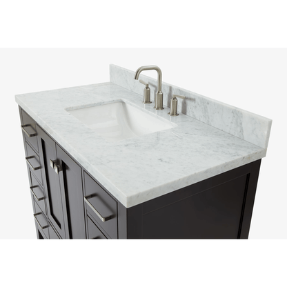 Ariel Cambridge  43" Modern Espresso Single Rectangle Sink Vanity