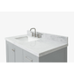 Ariel Cambridge  43" Modern Grey Left Offset Single Rectangle Sink Vanity