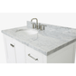 Ariel Cambridge  43" Modern White Left Offset Single Oval Sink Vanity
