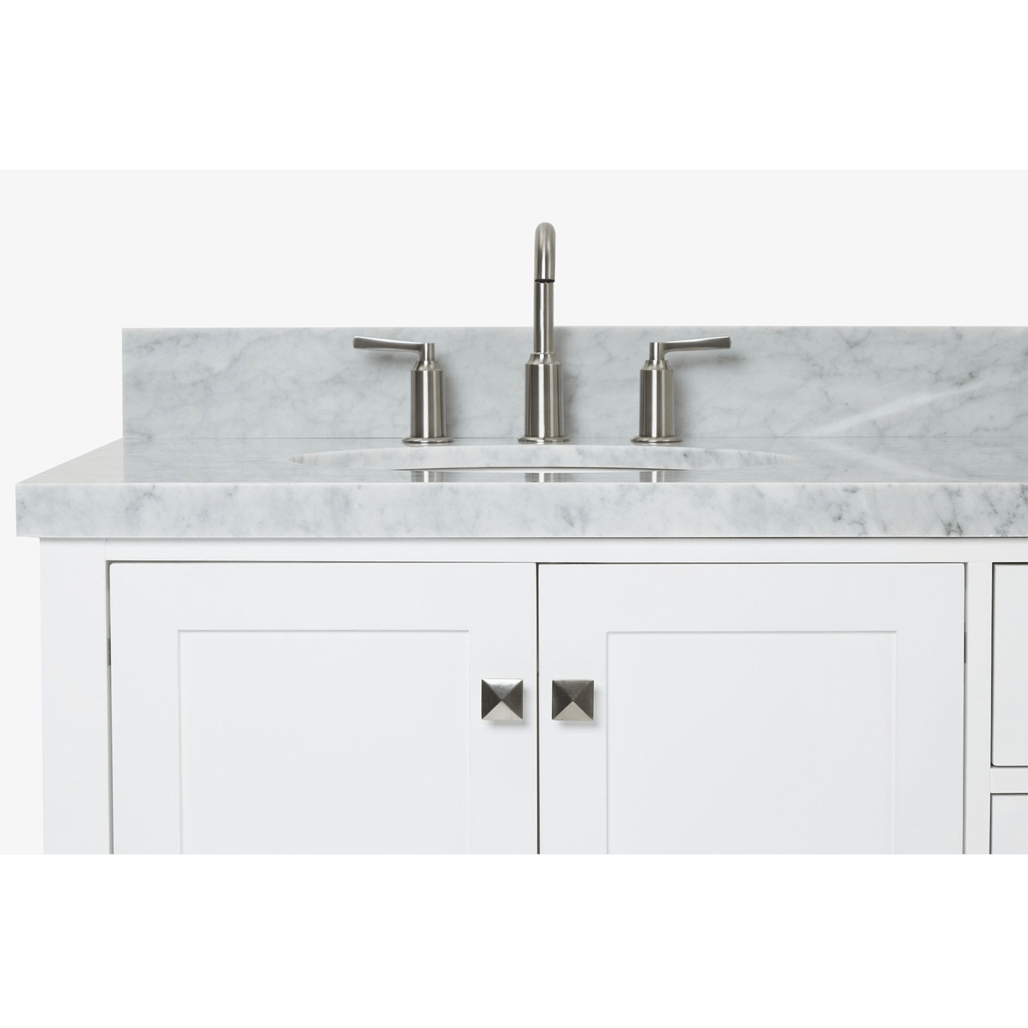 Ariel Cambridge  43" Modern White Left Offset Single Oval Sink Vanity