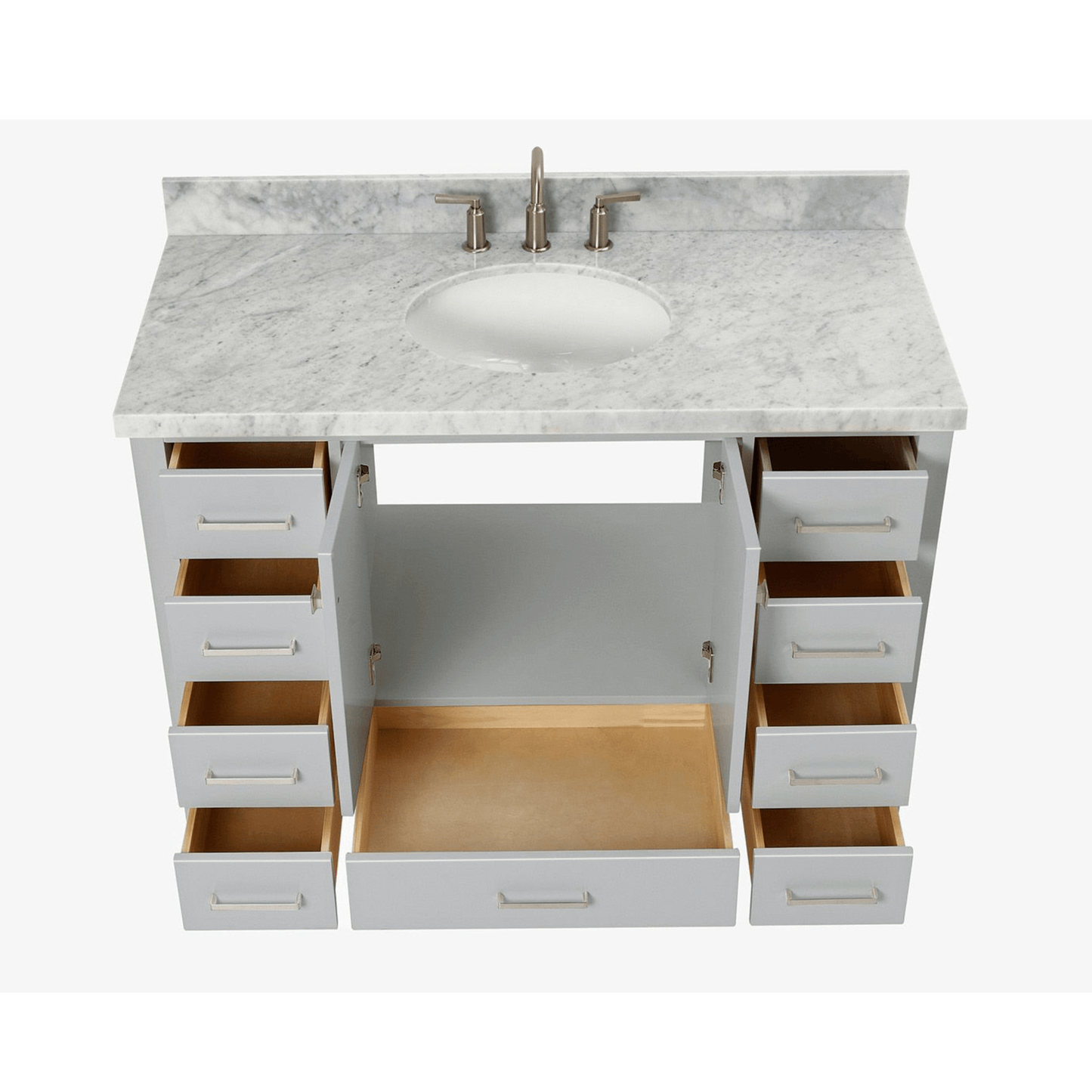 Ariel Cambridge  49" Modern Grey Single Oval Sink Vanity