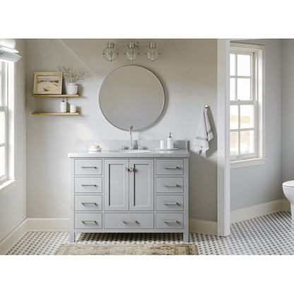 Ariel Cambridge  49" Modern Grey Single Oval Sink Vanity