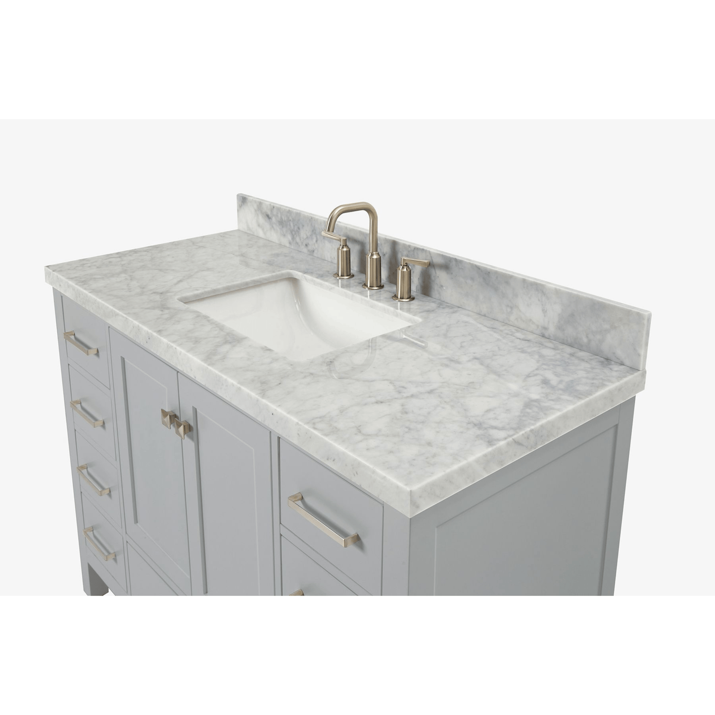 Ariel Cambridge  49" Modern Grey Single Rectangle Sink Vanity