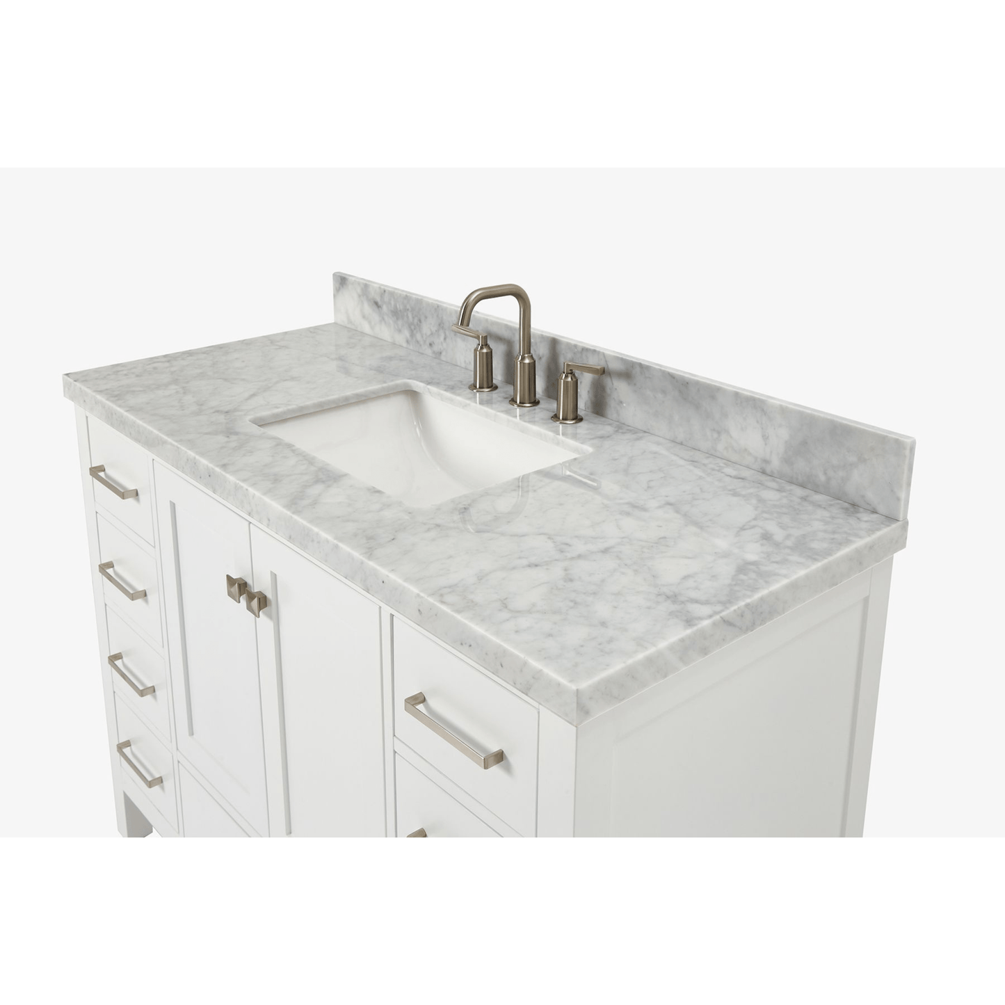 Ariel Cambridge  49" Modern White Single Rectangle Sink Vanity