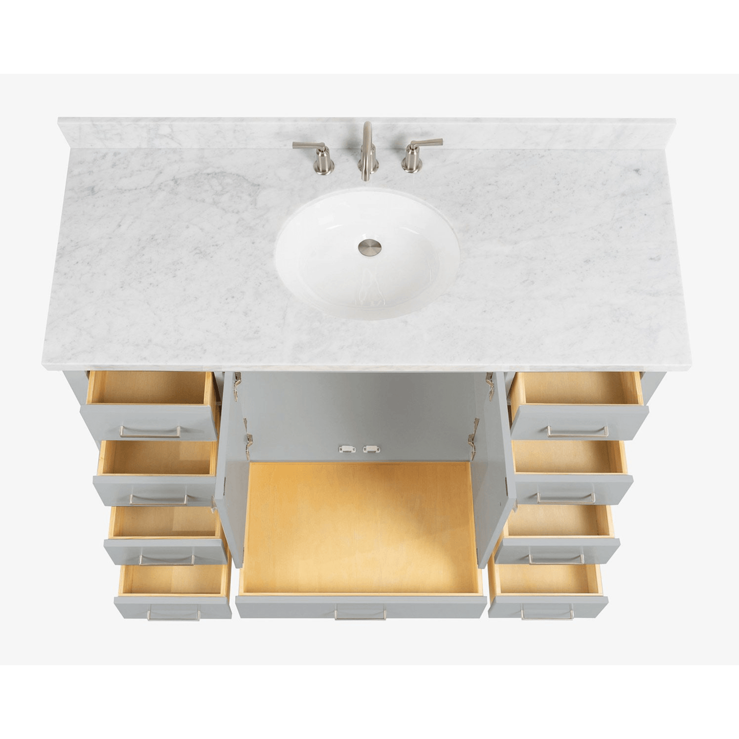 Ariel Cambridge  55" Modern Grey Single Oval Sink Vanity