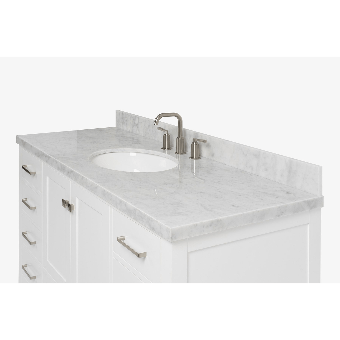 Ariel Cambridge  55" Modern White Single Oval Sink Vanity