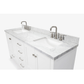 Ariel Cambridge 73" Modern White Double Rectangle Sink Vanity