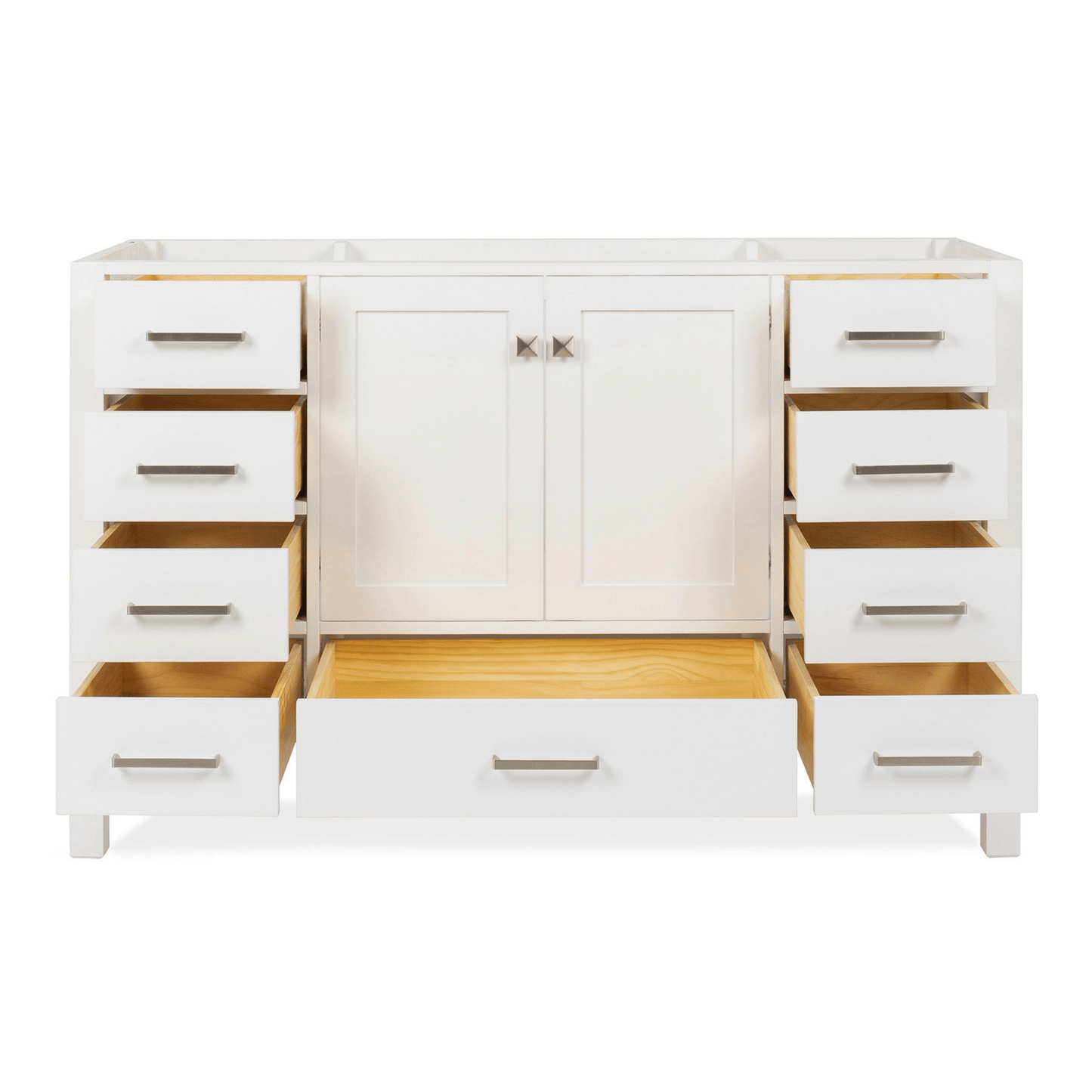 Ariel Cambridge  54" Modern White Single Sink Base Cabinet