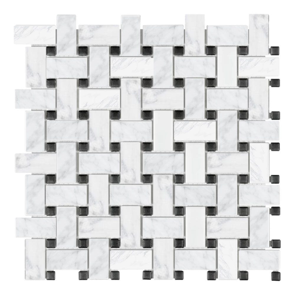 Design Element Basketweave Marble Tile (10 sq. ft. / case) | MTILE02