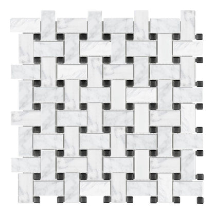 Design Element Basketweave Marble Tile (10 sq. ft. / case) | MTILE02