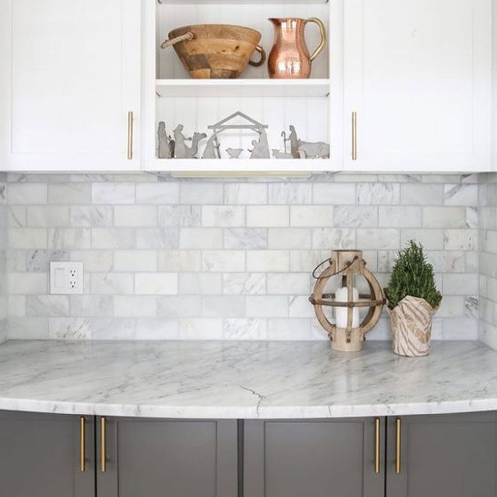 Design Element Blanco Marble Tile (9.6 sq. ft. / case) | MTILE03