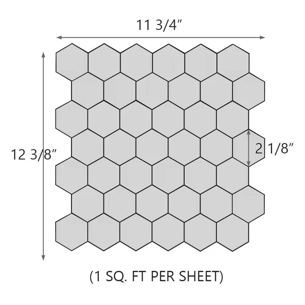 Design Element Hexagon Marble Tile (10 sq. ft. / case) | MTILE04