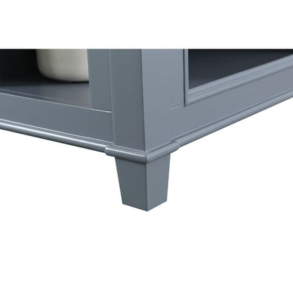 Medley Transitional Gray 54" Kitchen Island With Slide Out Table | KD-01-GY