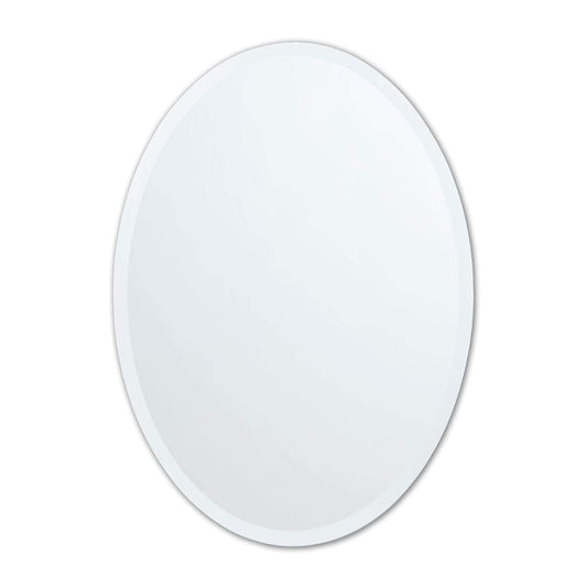 Vera Modern 20" W x 28" H Oval Frameless Mirror 2 Pack | MIR-2028-OV-FL-PK2