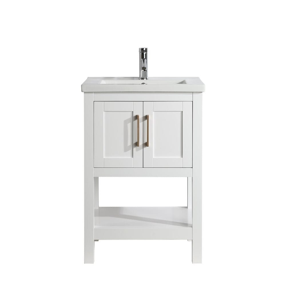 Alissa Modern White 24" Single Sink Vanity | SPV02-24-WT