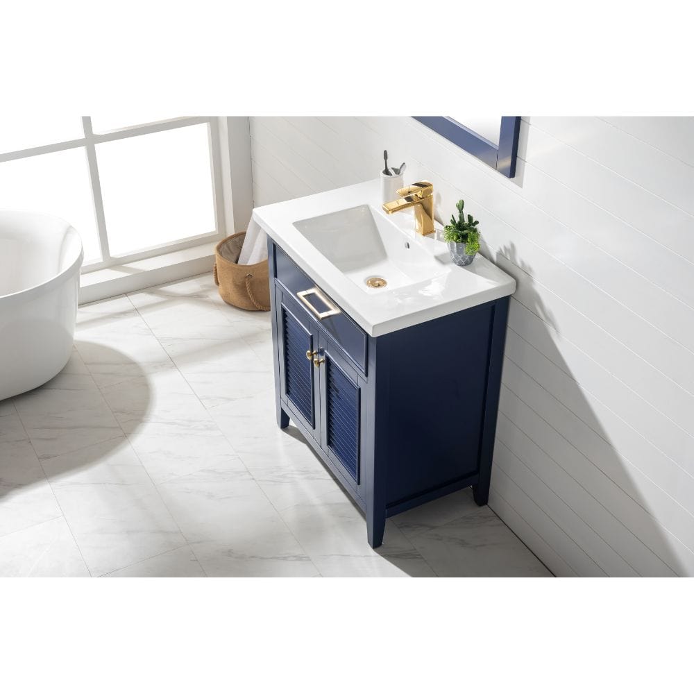 Cameron Transitional Blue 30" Single Sink Vanity | S09-30-BLU