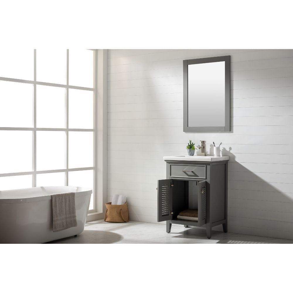 Cameron Transitional Gray 24" Single Sink Vanity | S09-24-GY