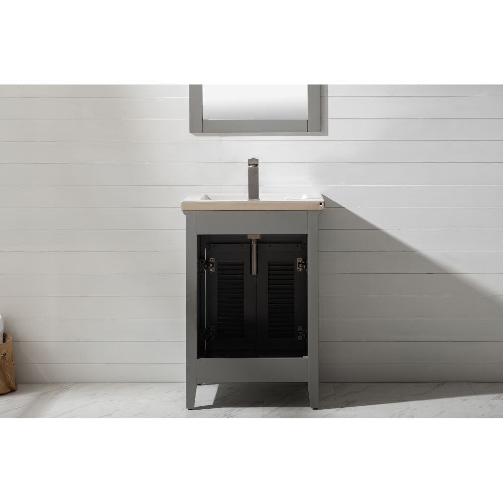 Cameron Transitional Gray 24" Single Sink Vanity | S09-24-GY