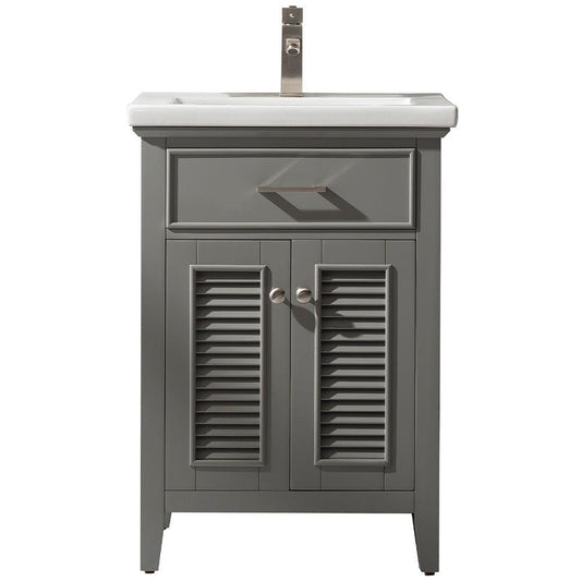 Cameron Transitional Gray 24" Single Sink Vanity | S09-24-GY