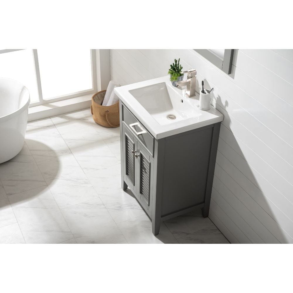 Cameron Transitional Gray 24" Single Sink Vanity | S09-24-GY