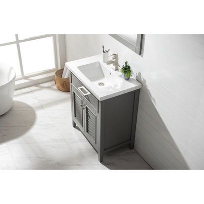 Cameron Transitional Gray 30" Single Sink Vanity | S09-30-GY