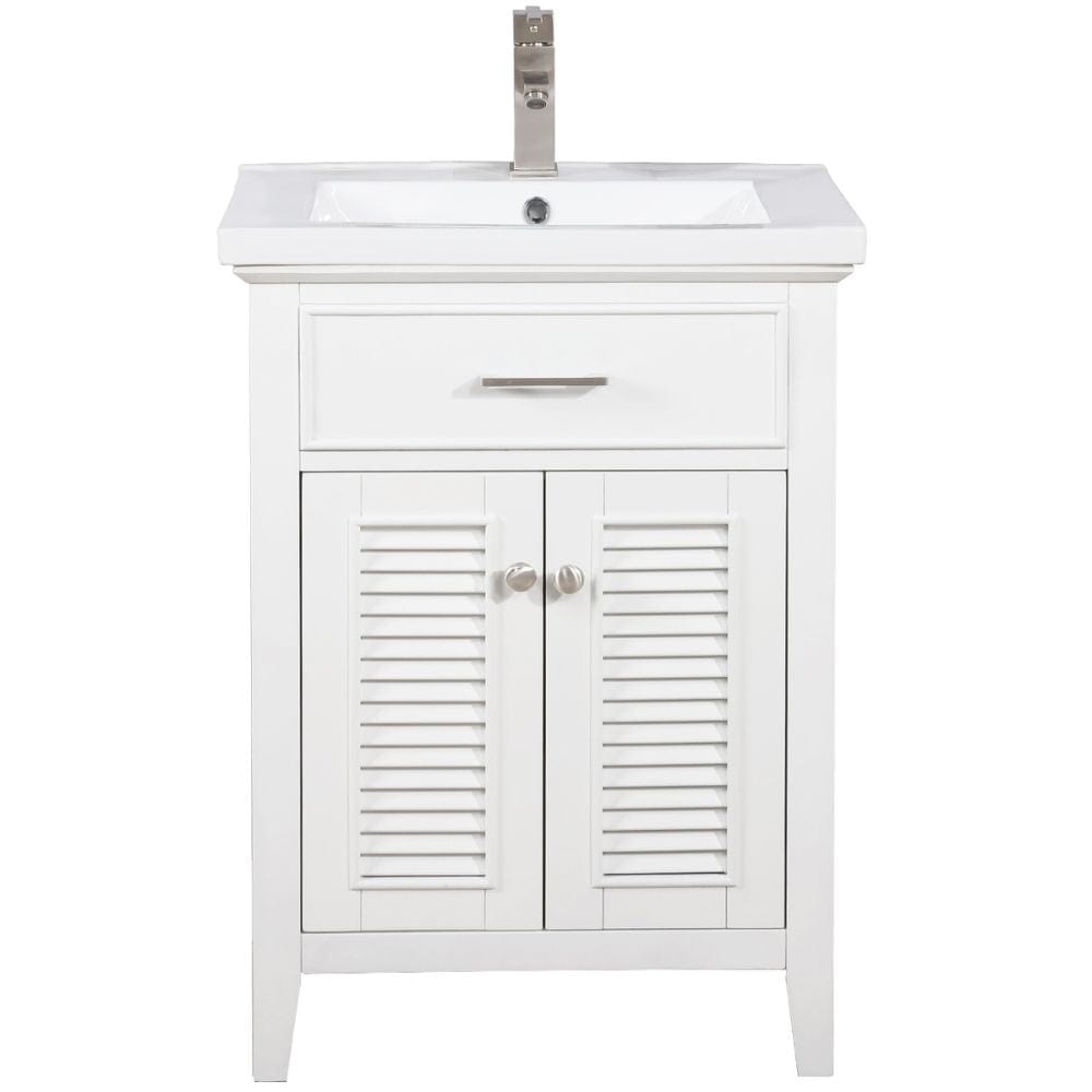 Cameron Transitional White 24" Single Sink Vanity | S09-24-WT