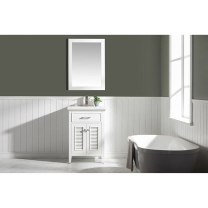 Cameron Transitional White 24" Single Sink Vanity | S09-24-WT