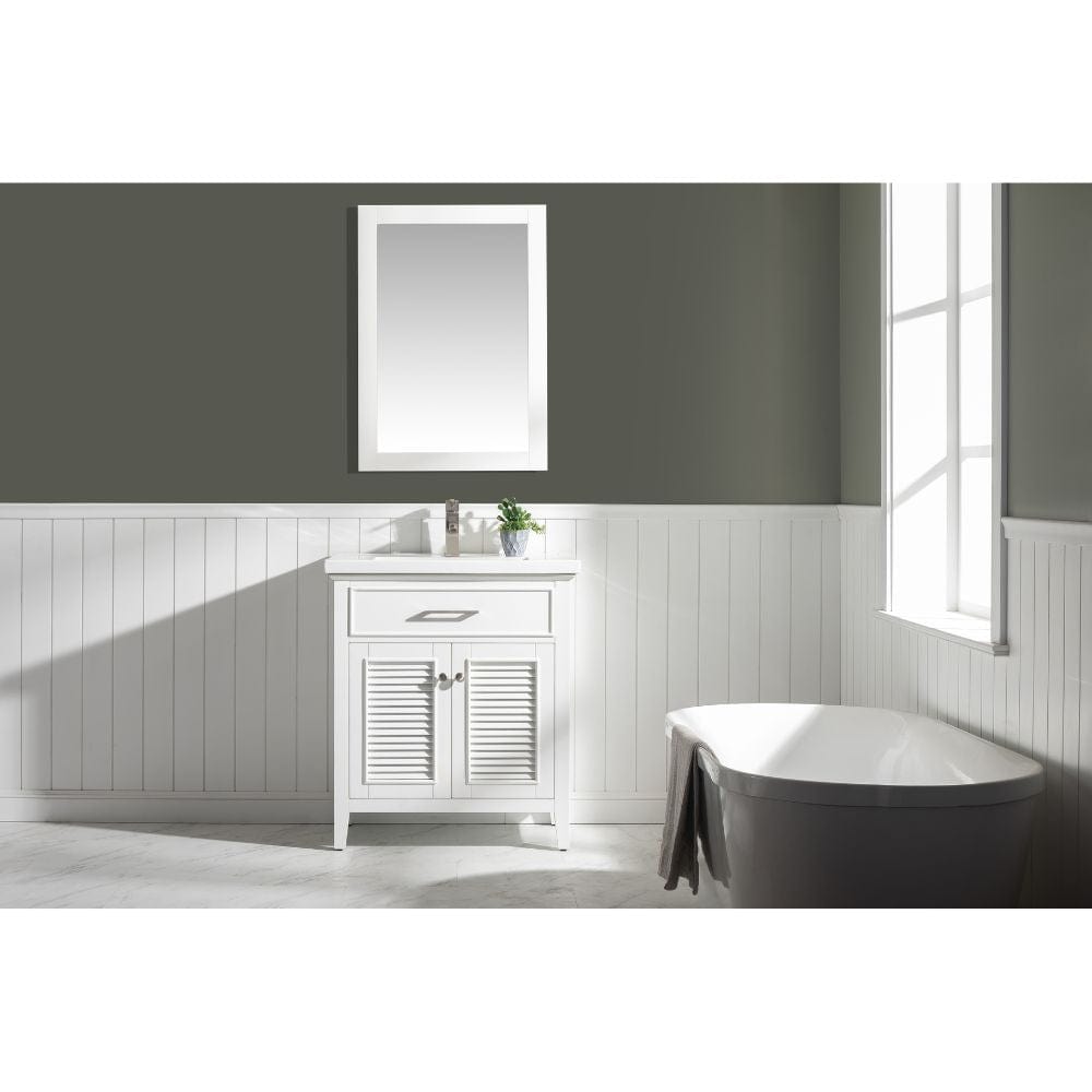 Cameron Transitional White 30" Single Sink Vanity | S09-30-WT