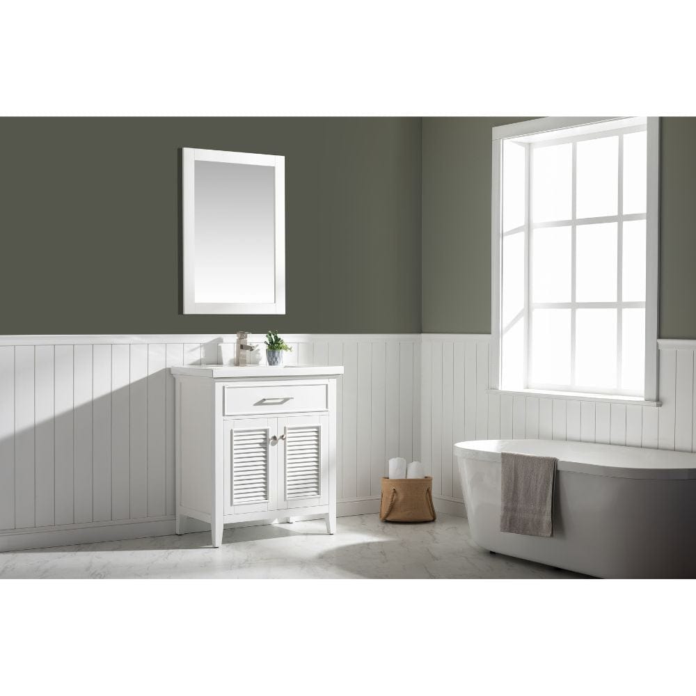 Cameron Transitional White 30" Single Sink Vanity | S09-30-WT