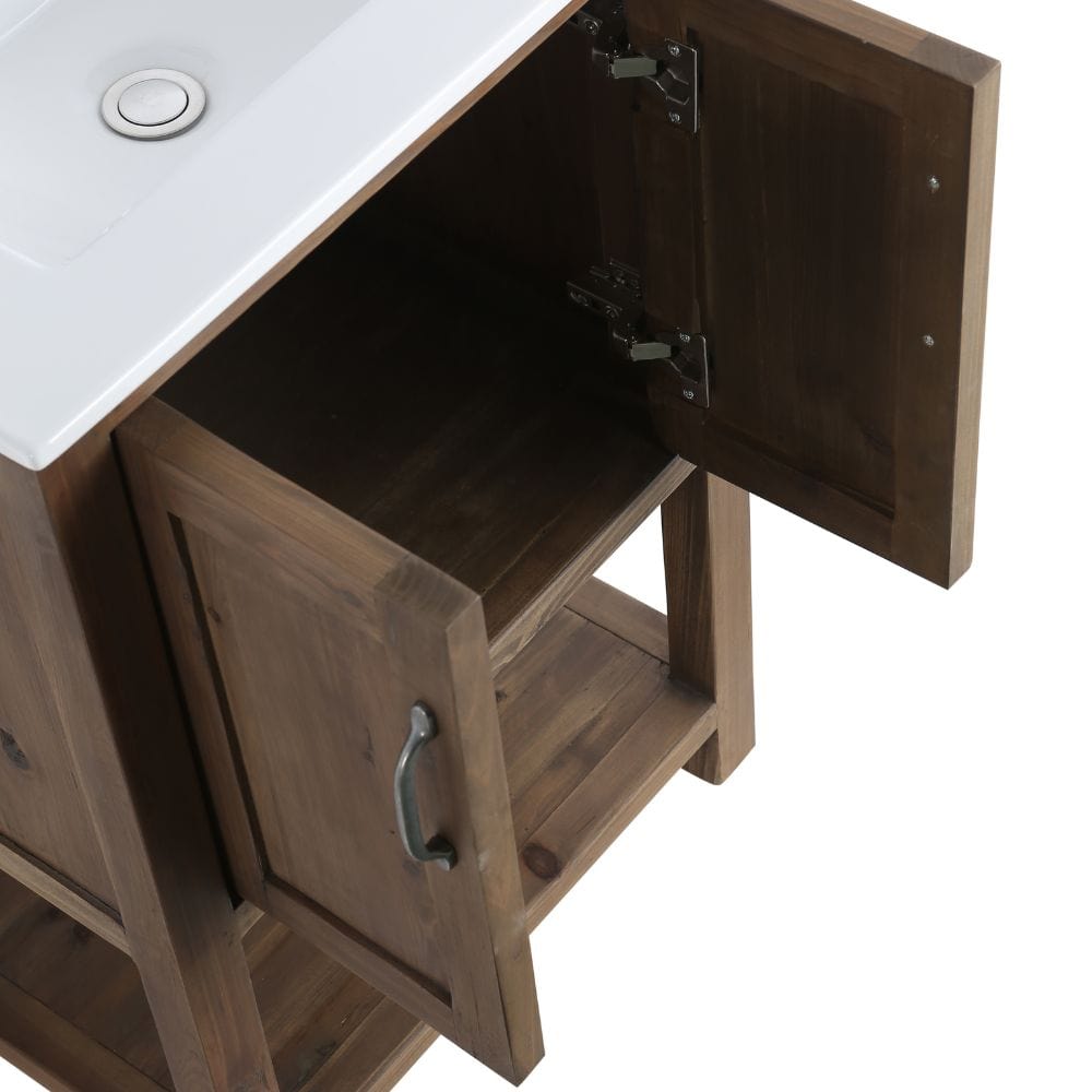 Design Element Austin Traditional Walnut 24" Single Sink Vanity | DEC4006-S