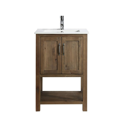 Design Element Austin Traditional Walnut 24" Single Sink Vanity | DEC4006-S