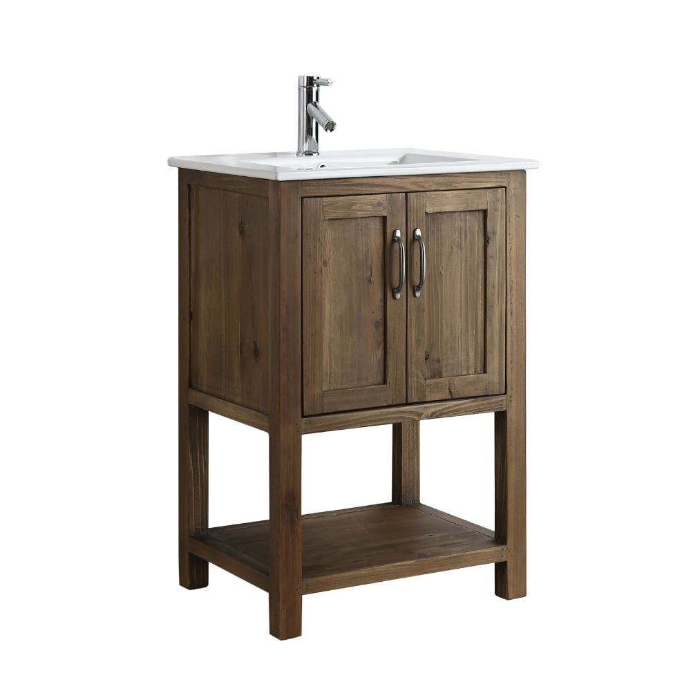 Design Element Austin Traditional Walnut 24" Single Sink Vanity | DEC4006-S