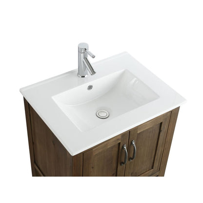 Design Element Austin Traditional Walnut 24" Single Sink Vanity | DEC4006-S