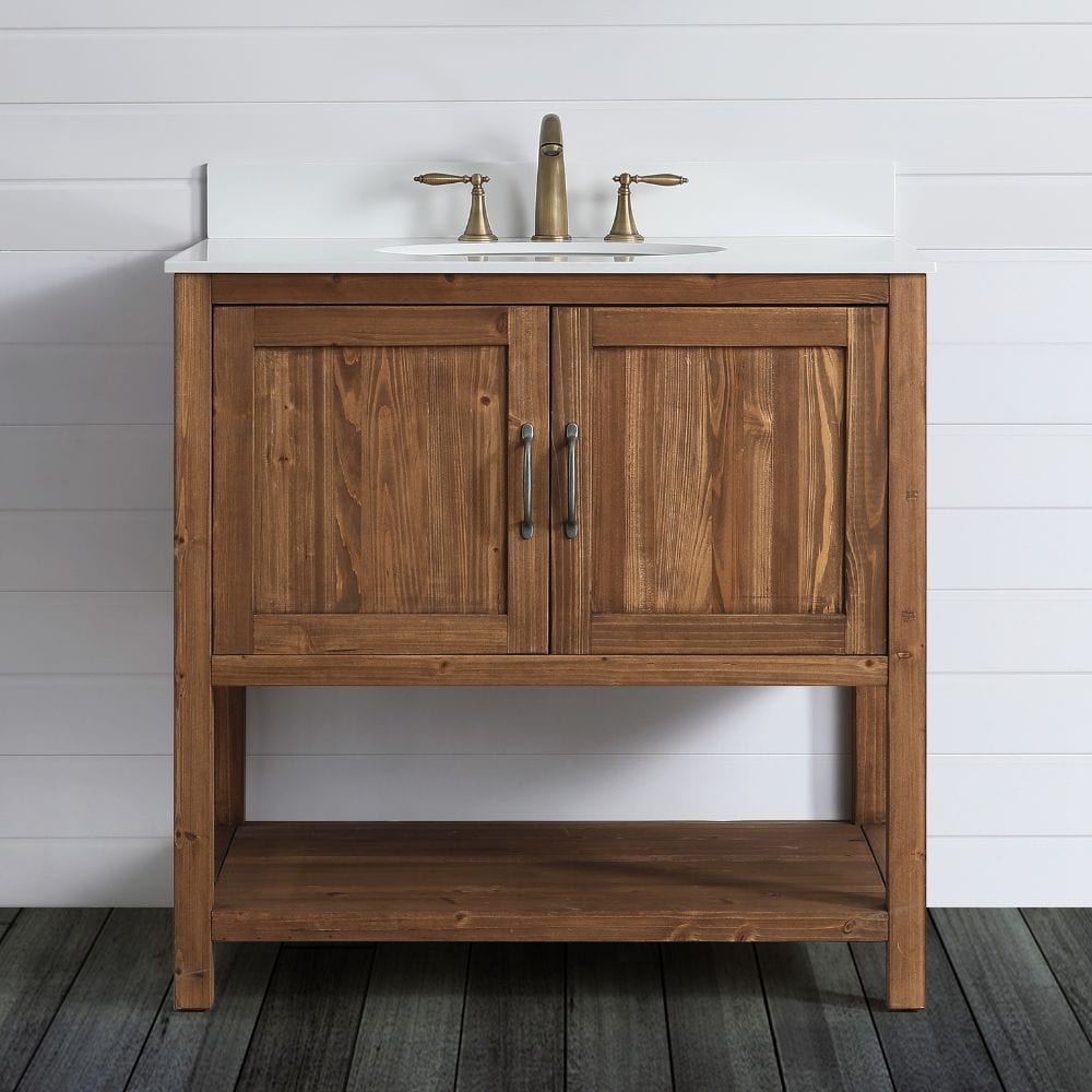 Design Element Austin Traditional Walnut 36" Vanity Base Only | DEC4006-A-CB