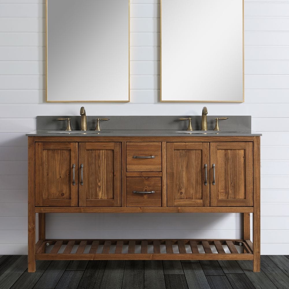 Design Element Austin Traditional Walnut 60" Vanity Base Only | DEC4006-C-CB