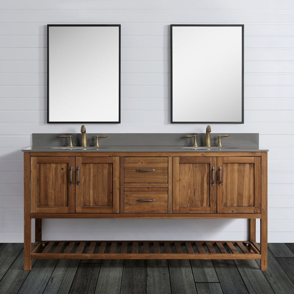 Design Element Austin Traditional Walnut 72" Vanity Base Only | DEC4006-D-CB