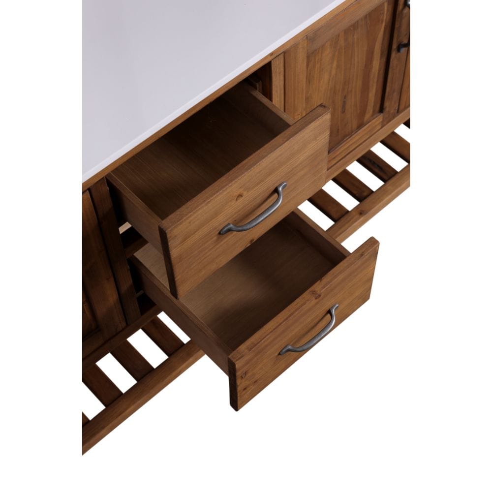 Design Element Austin Traditional Walnut 72" Vanity Base Only | DEC4006-D-CB