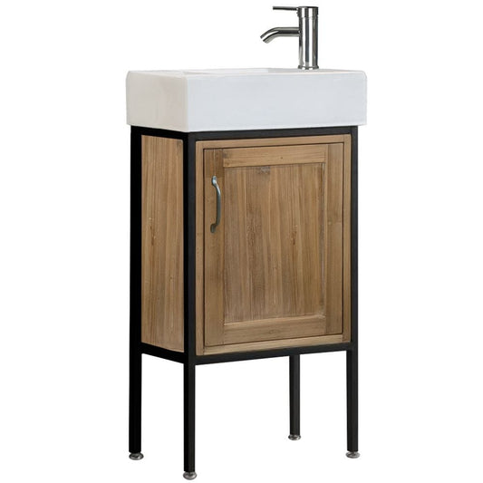 Design Element Bristol Transitional Walnut 18.5" Single Sink Vanity | DEC4019S