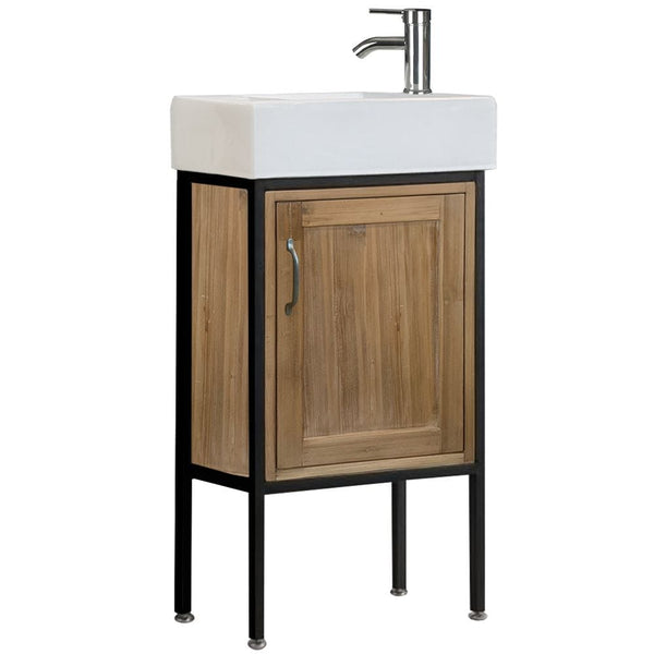 Design Element Bristol Transitional Walnut 18.5 Single Sink Vanity | DEC4019S