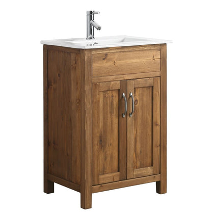 Design Element Bryson Transitional Walnut 24" Single Sink Vanity | DEC4002-S