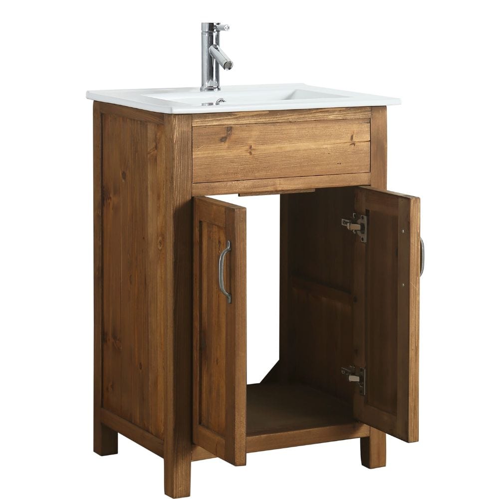 Design Element Bryson Transitional Walnut 24" Single Sink Vanity | DEC4002-S